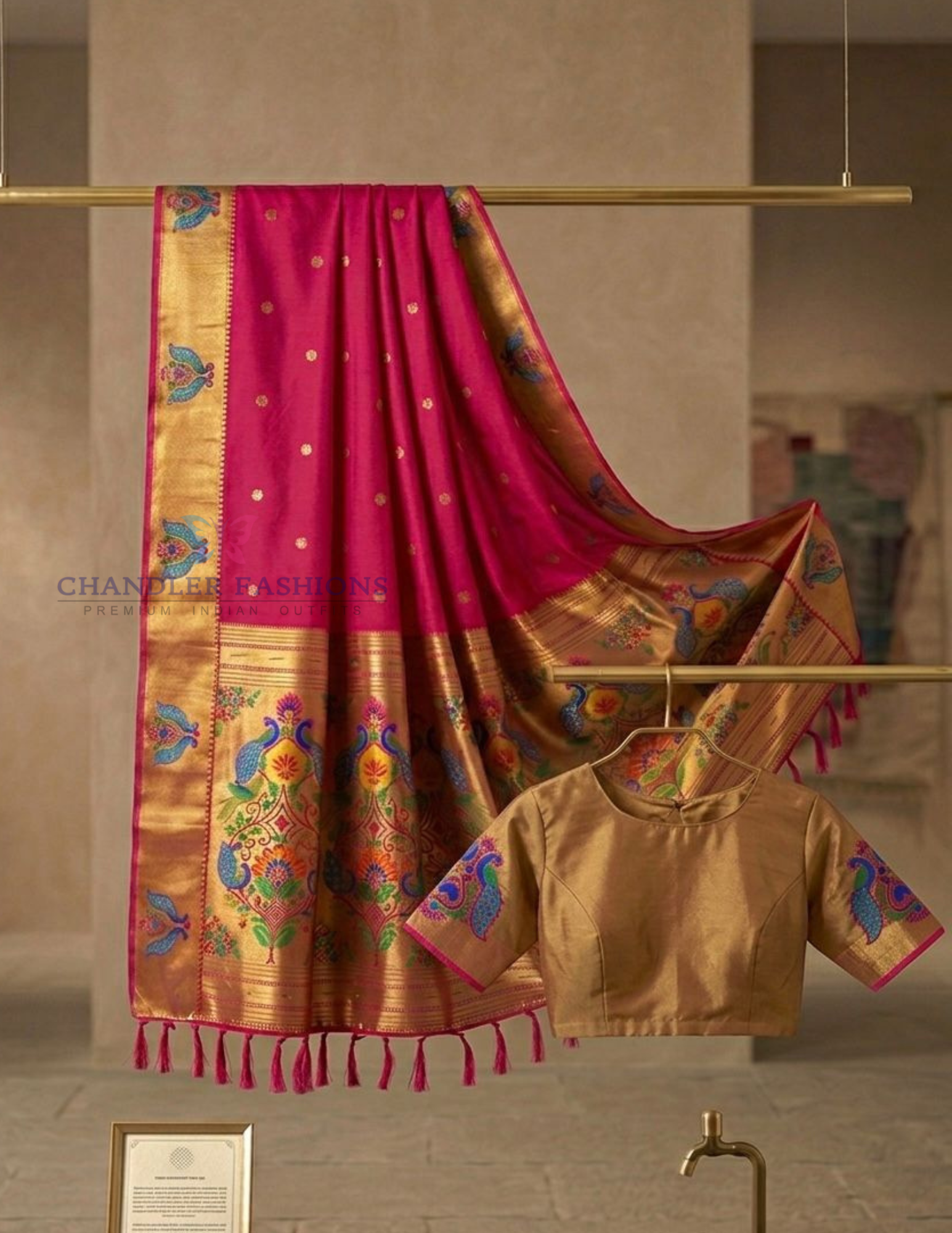 Alluring Dark Pink Color Soft Silk With Paithani Work Saree For Women