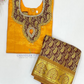 Amazing Yellow And Brown Color Art Silk Langa Set With Stone And Zari Work Near Me