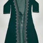 Dark Green Color Georgette Palazzo Suits With Embroidery Work In Tempe