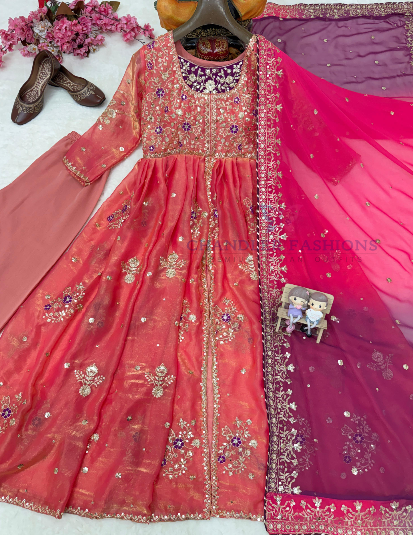 Heavy Work Anarkali Gowns In Tempe