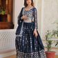 Georgette With Sequins Embroidery Work Lehenga Choli In Surprise