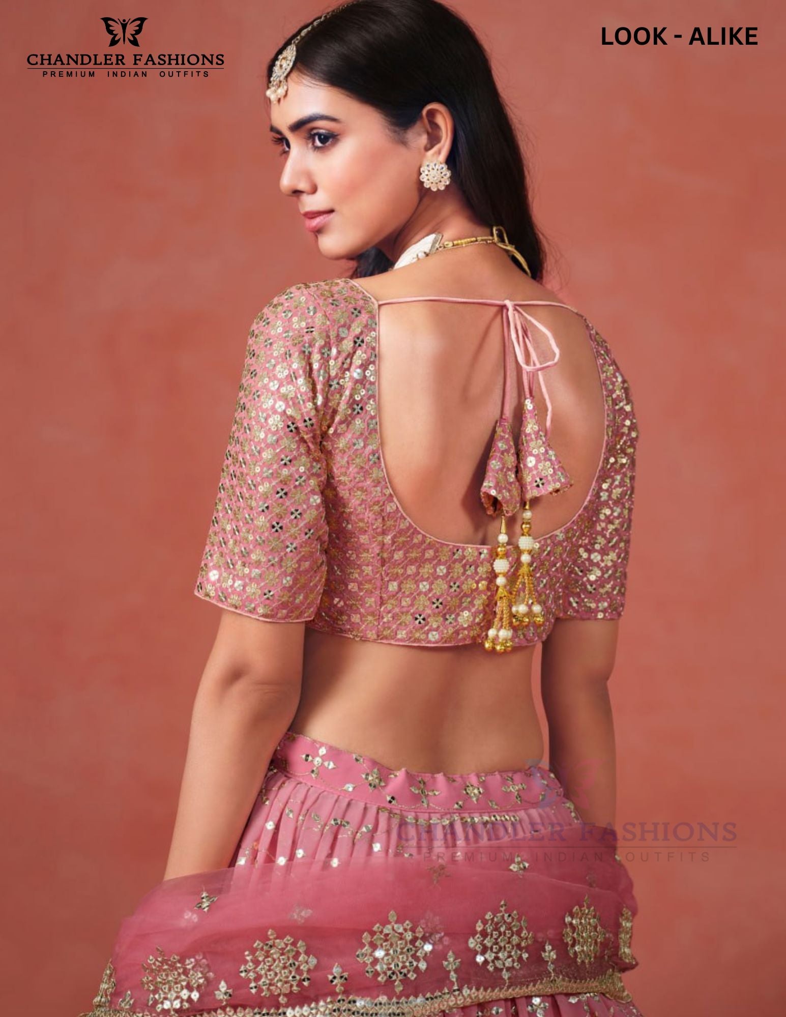 Peach Color With Sequins Work Lehenga Choli In Kingman
