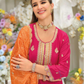 Heavy Chinon With Embroidery Work Sharara Suits Near Me