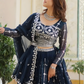 Blue Color Georgette With Sequins Embroidery Lehenga Choli Near Me