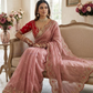 Pink Color Georgette With Embroidered Saree Zari Work In USA