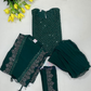 Beautiful Dark Green Color Georgette Palazzo Suits With Embroidery And Sequins Work Near Me