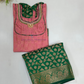 Amazing Pink and Green Color Art Silk With Stone And Zari Work Langa Sets Near Me