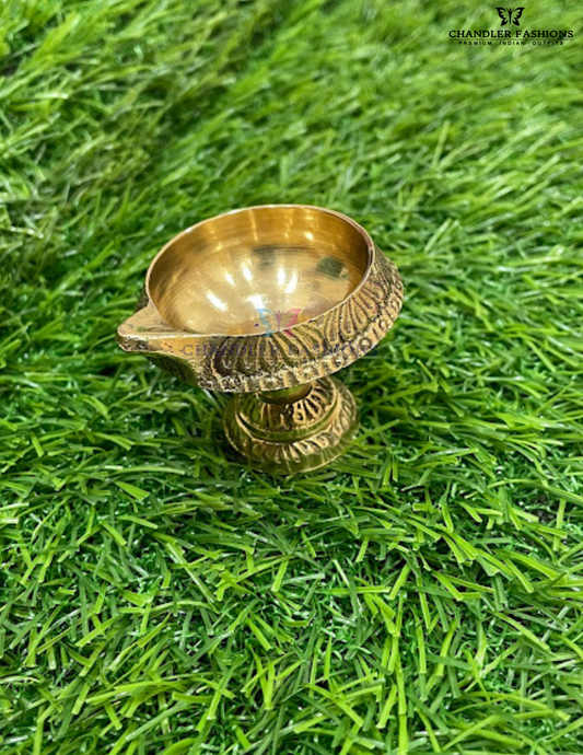 Attractive Gold Color With Traditional Festive Brass For Kubera Lamp