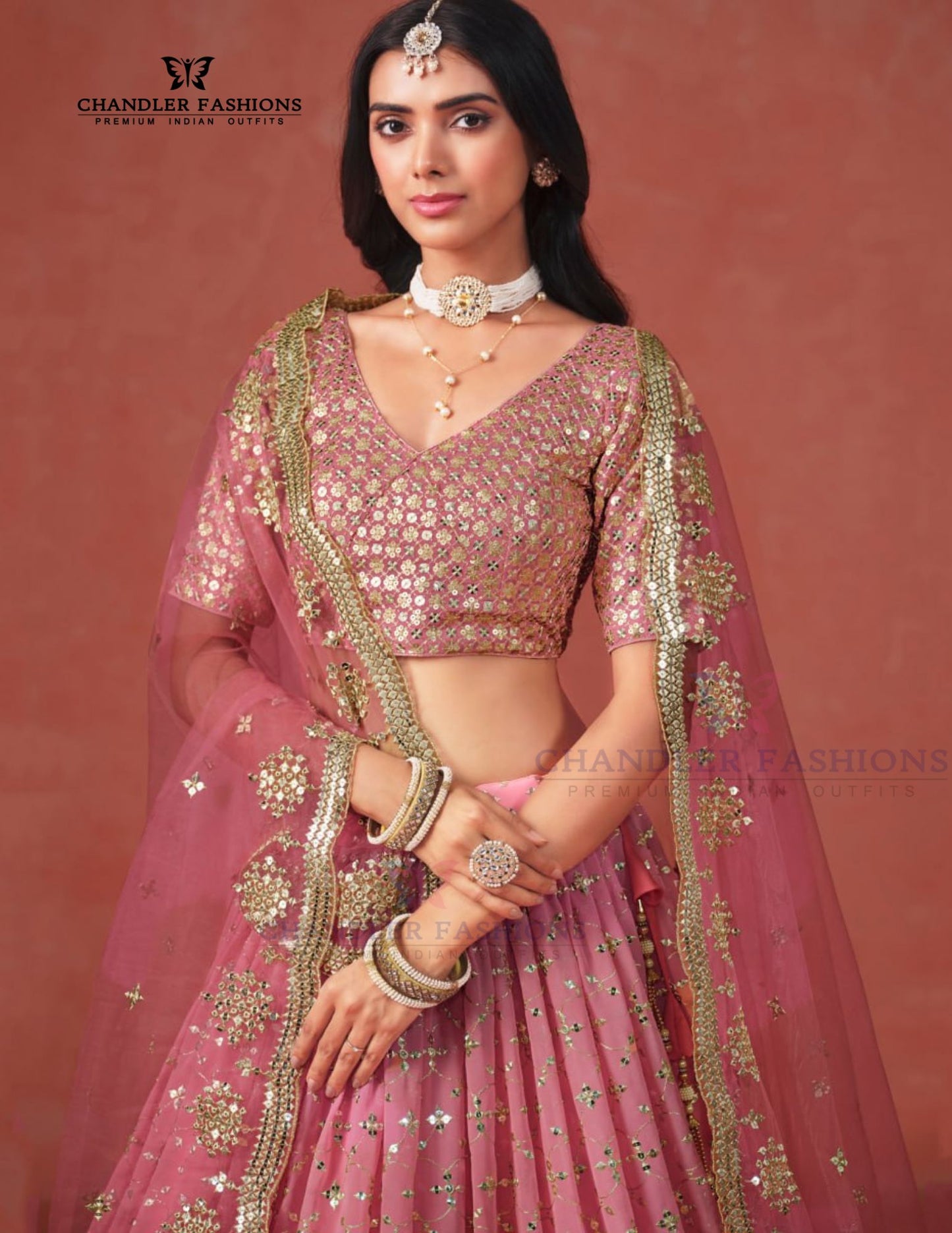 Peach Color With Embroidery Work Lehenga In Litchfield Park