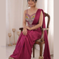 Gorgeous Red Color Ready To Wear Saree With Embroidery Work Near Me