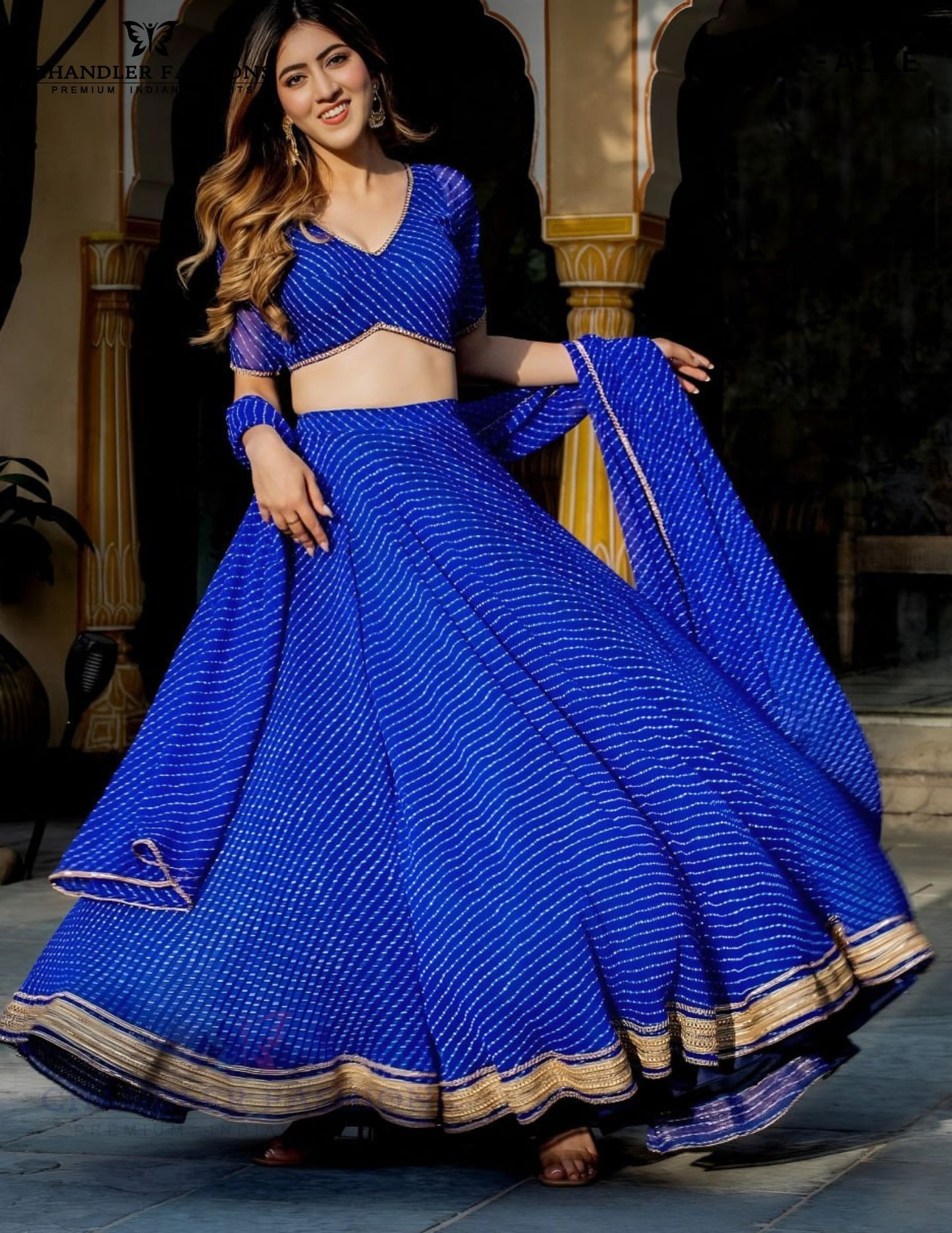 Amazing Blue Color Georgette With Embroidery And Sequins Work Lehenga Choli With Dupatta For Women