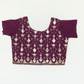 Wine Color Georgette Choli Set With Embroidery Work In Chandler