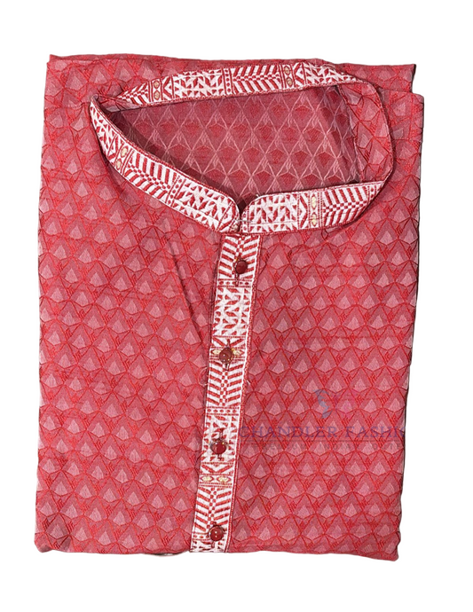 Attractive Maroon Color Raw Silk With Embroidery Work Kurta Suits For Men