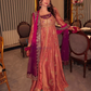 Stunning Pink Color Fendi Silk With Sequins Embroidery Work Anarkali Gown With Pant And Dupatta