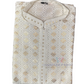 Alluring White Color Embroidery And Sequins Work Kurta Suits For Men