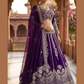 Elegant Purple Color Heavy Embroidered Lehenga Choli With Dupatta Set Near Me