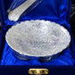 Royal Silver Embossed Serving Bowl Gift Set With Blue Velvet Box