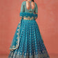 Blue Color Georgette With Sequins Work Lehenga In Yuma