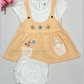 Wonderful Light Orange Color Cotton Frock For Girls
