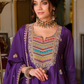 Heavy Chinon Palazzo Suits With Embroidery Work In Chandler