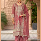 Elegant Onion Pink Color Organza With Embroidery Work Salwar Suits With Dupatta
