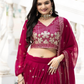 Red Color Georgette With Sequins Embroidery Work Lehenga Choli Near Me