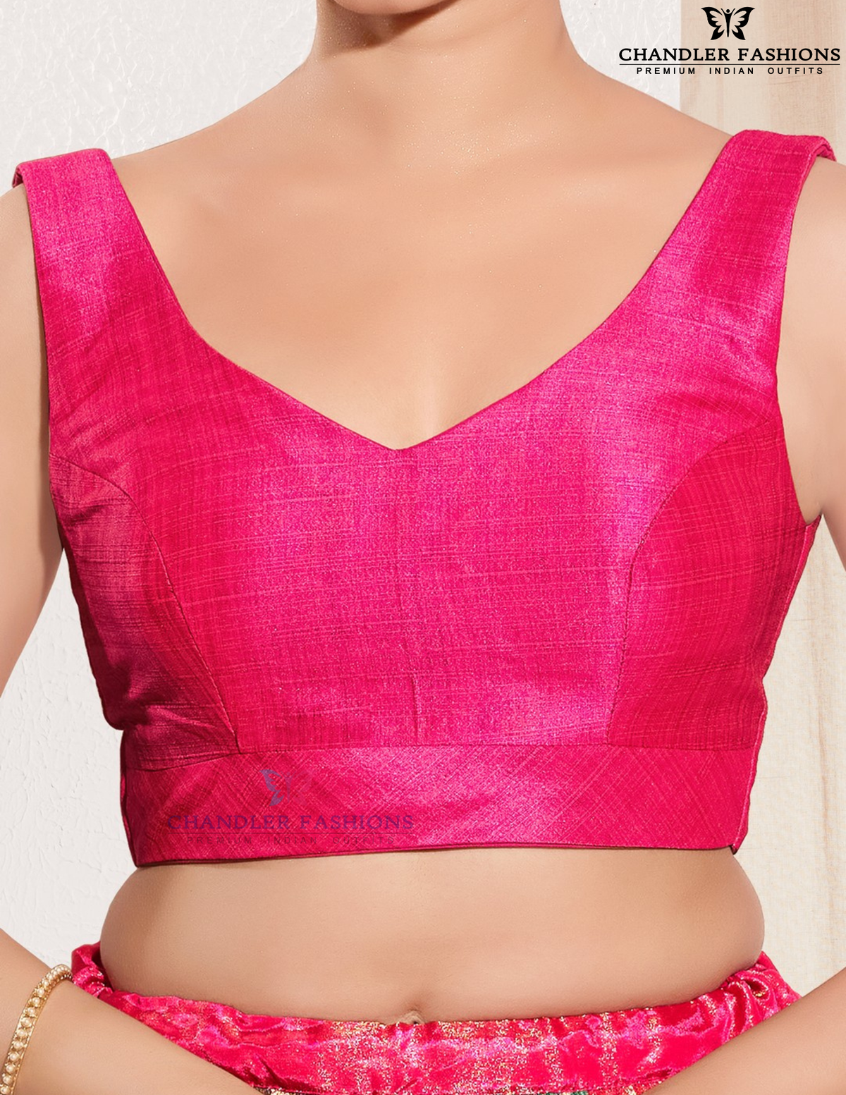 Amazing Pink Color Brocade Readymade Blouse For Women