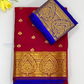 Beautiful Maroon Color Pure Kanchi Silk With Gold Zari Work Saree For Women - SILKMARK CERTIFIED