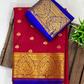 Beautiful Maroon Color Pure Kanchi Silk With Gold Zari Work Saree In USA