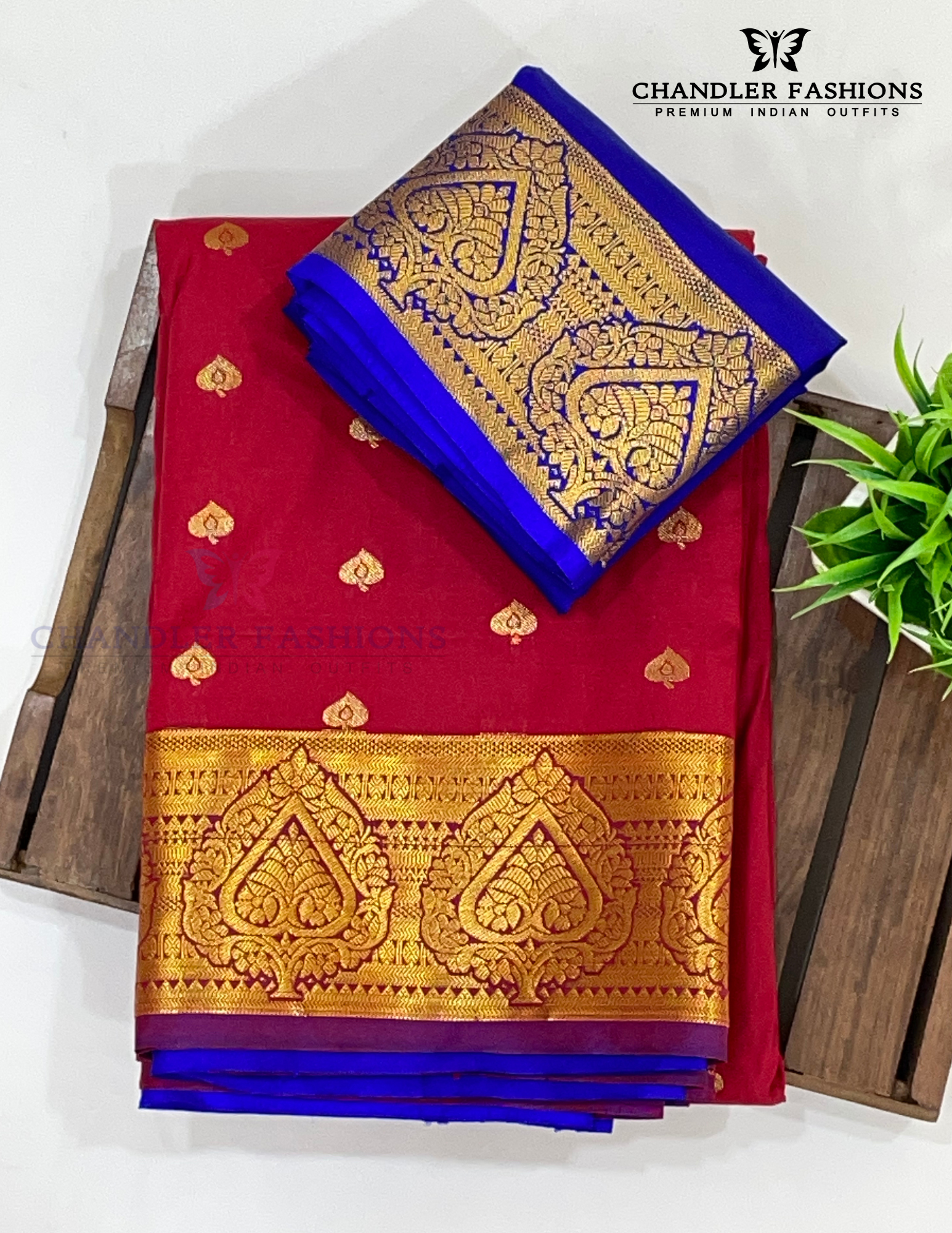 Beautiful Maroon Color Pure Kanchi Silk With Gold Zari Work Saree In USA