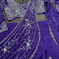 Exquisite Purple Color Chinon Ready To Wear Saree With Embroidery Work Near Me