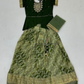 Stunning Green Color Georgette Choli Set With Embroidery And Stones Work For Girls
