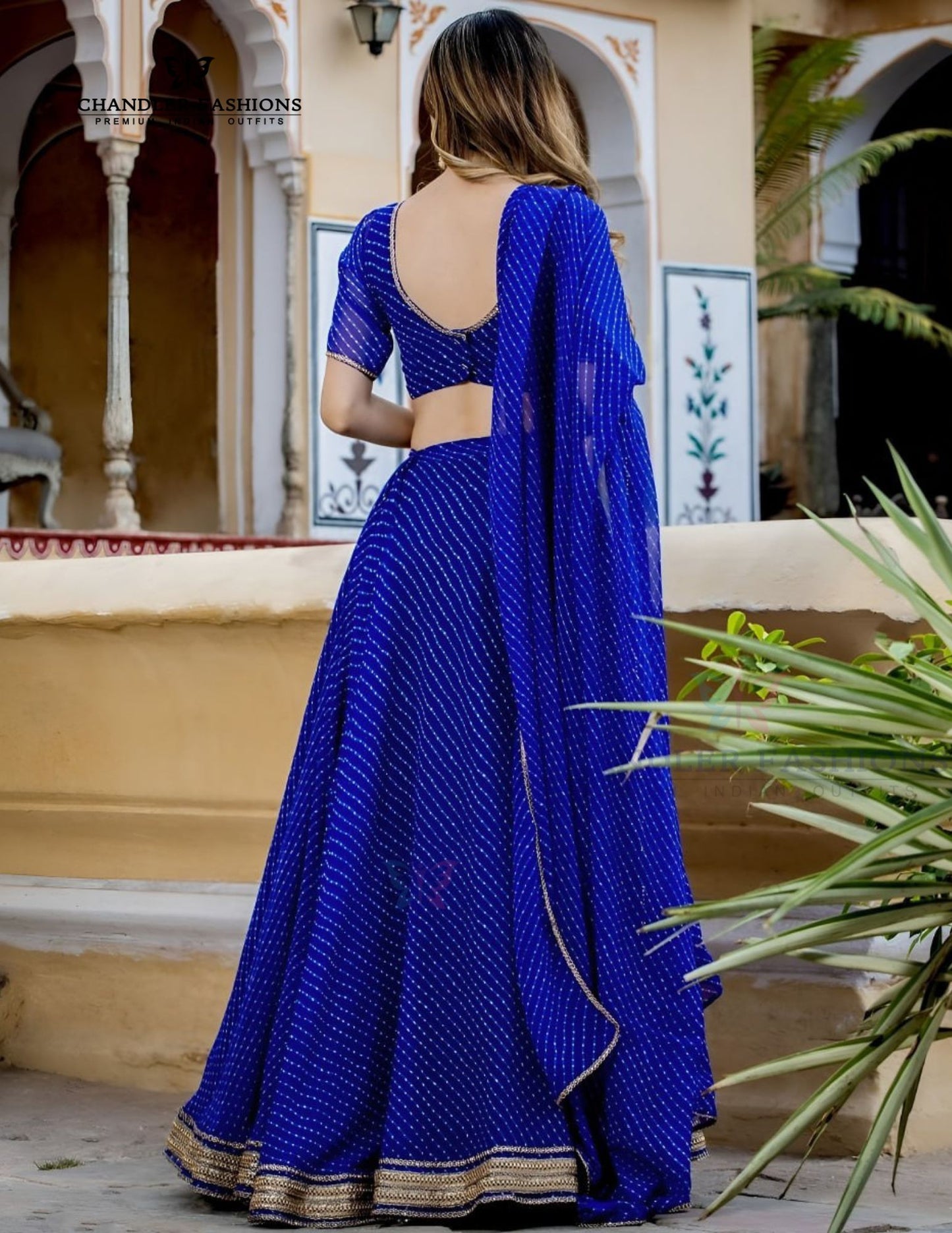 Blue Color With Sequins Work Lehenga In Yuma