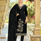 Stunning Black Color Rayon With Hand Embroidery Work Salwar Suits With Dupatta