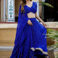 Blue Color Embroidery And Sequins Work Lehenga In Tempe
