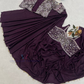Wine Color Ready To Wear Saree Sequin Work In Surprise