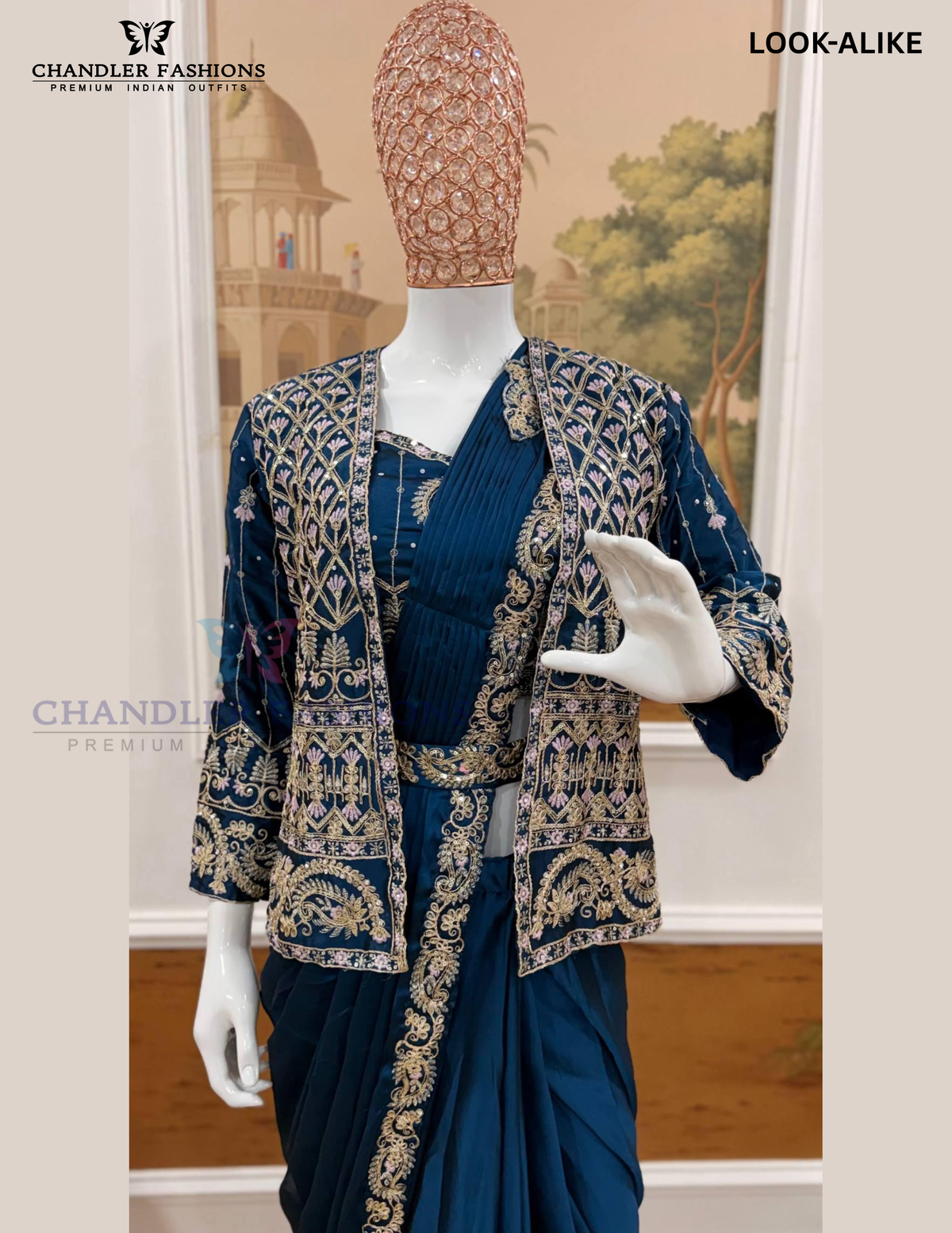 Embroidery Work Ready To Wear Saree In Yuma