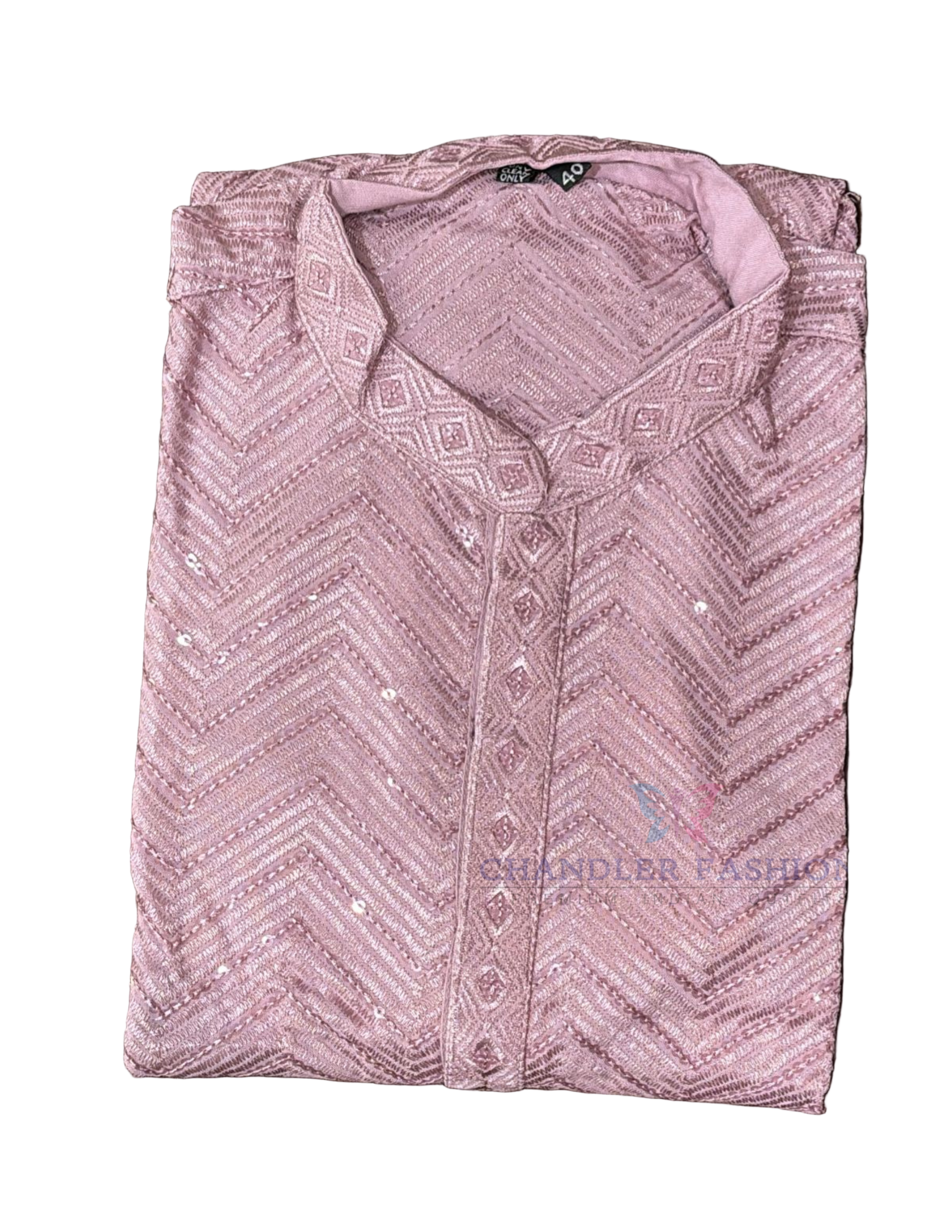 Charming Light Purple Color Soft Silk With Sequins Work Kurta Suits For Men