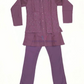 Stunning Dark Purple Color Silk Sherwani With Embroidery And Sequins Work For Boys