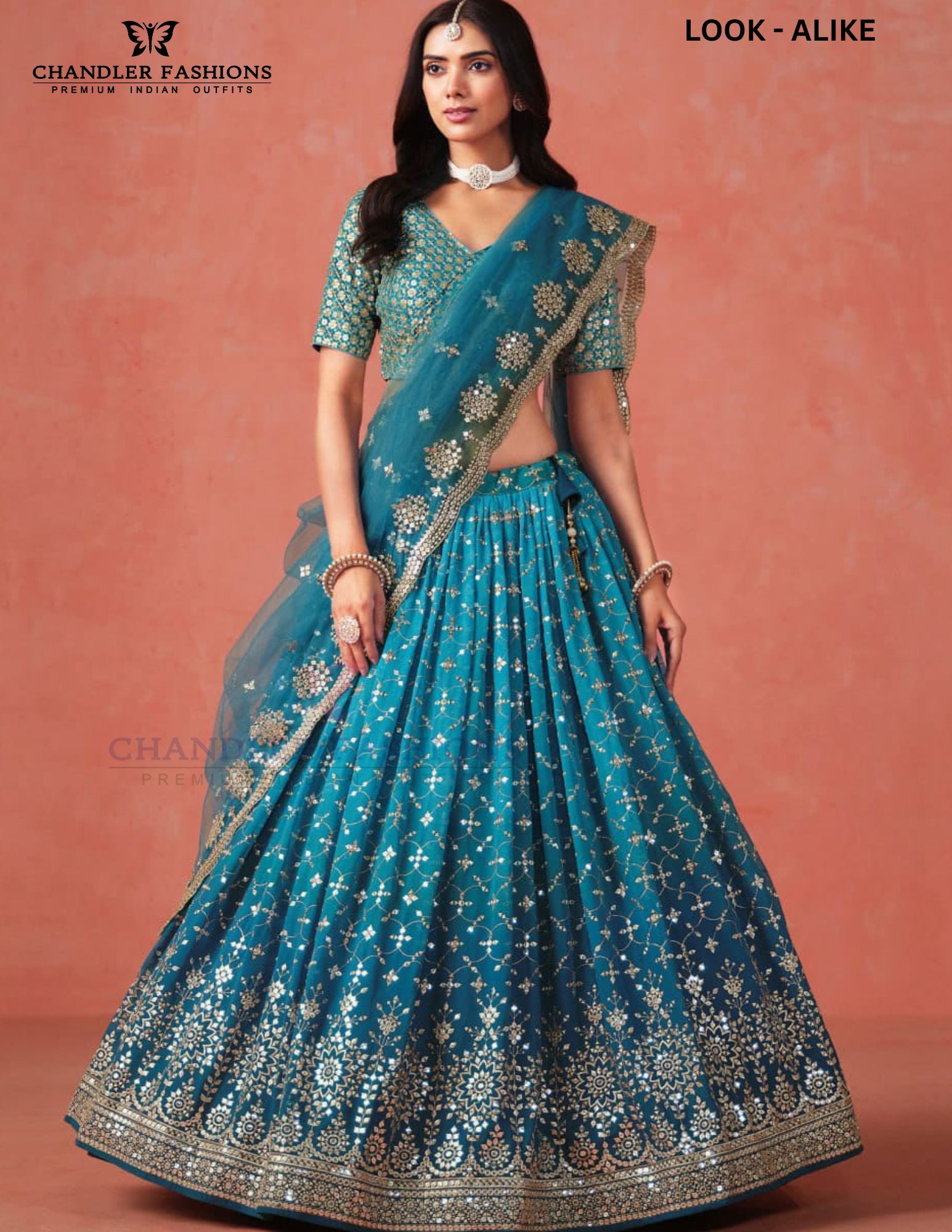 Wonderful Blue Color Georgette With Embroidery And Sequins Work Lehenga Choli With Dupatta For Women