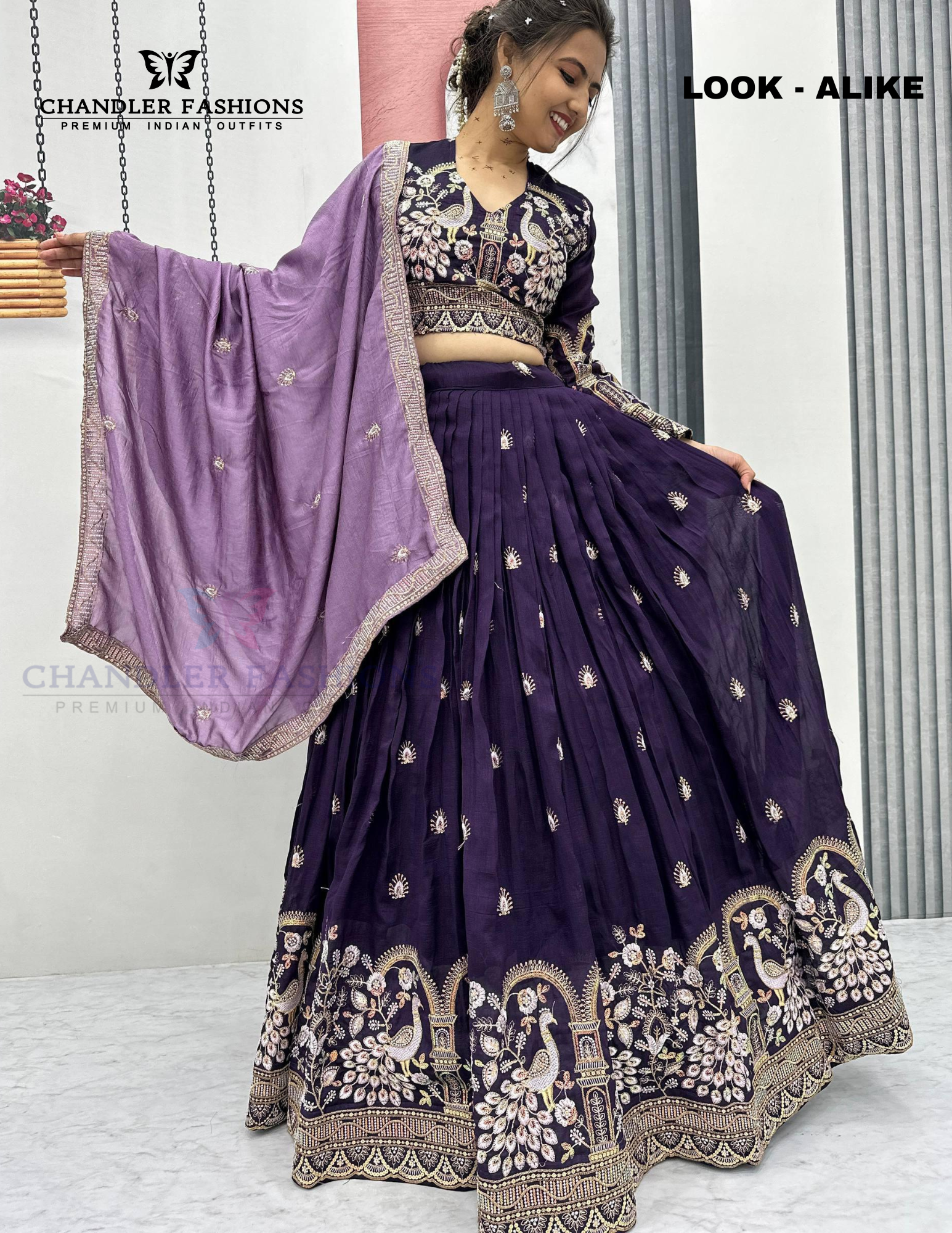 Purple Color Embroidery And Sequins Work Lehenga Choli With Dupatta In USA