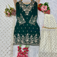 Green Color Georgette With Embroidery Work Sharara Suits Near Me