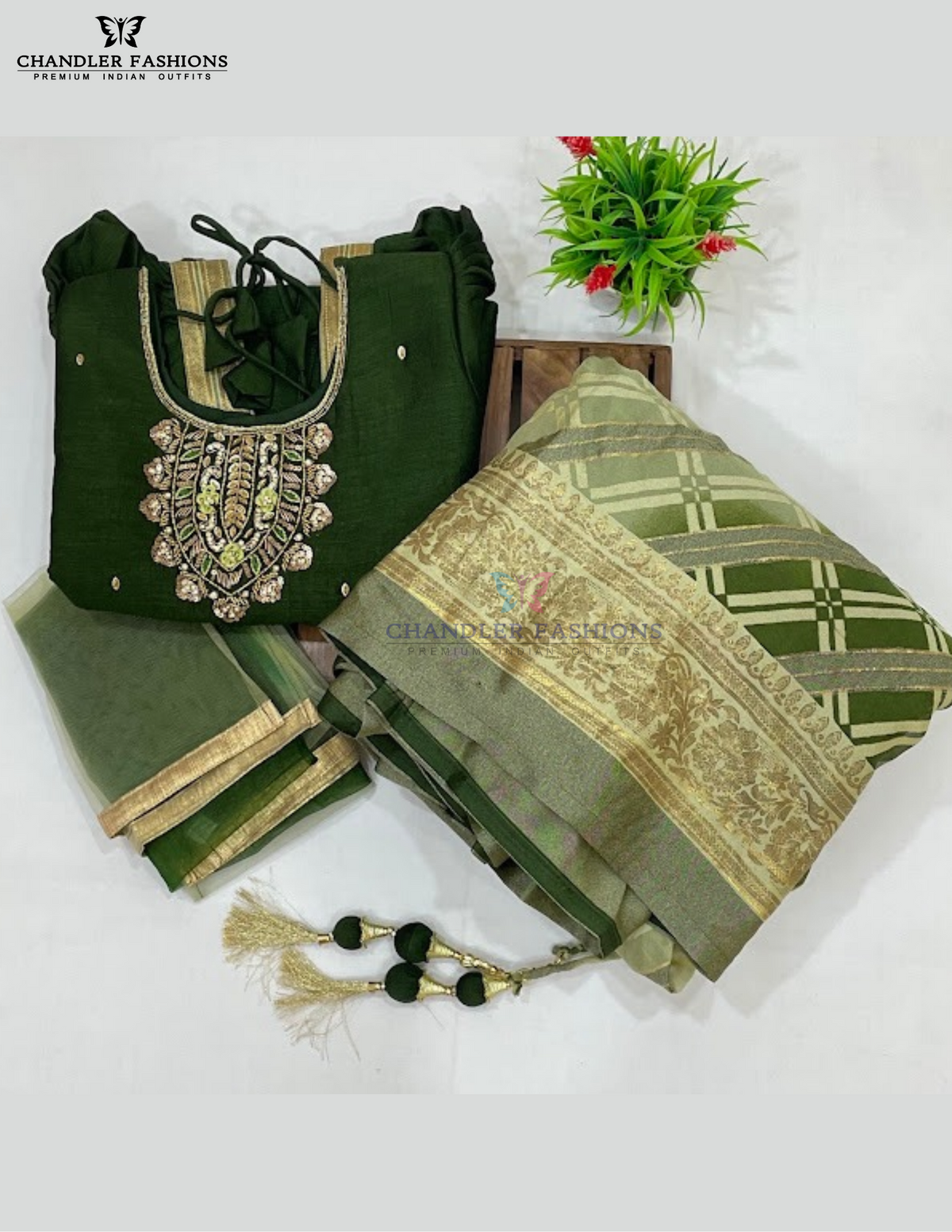 Green Color Georgette Choli Set With Embroidery And Stones Work In USA