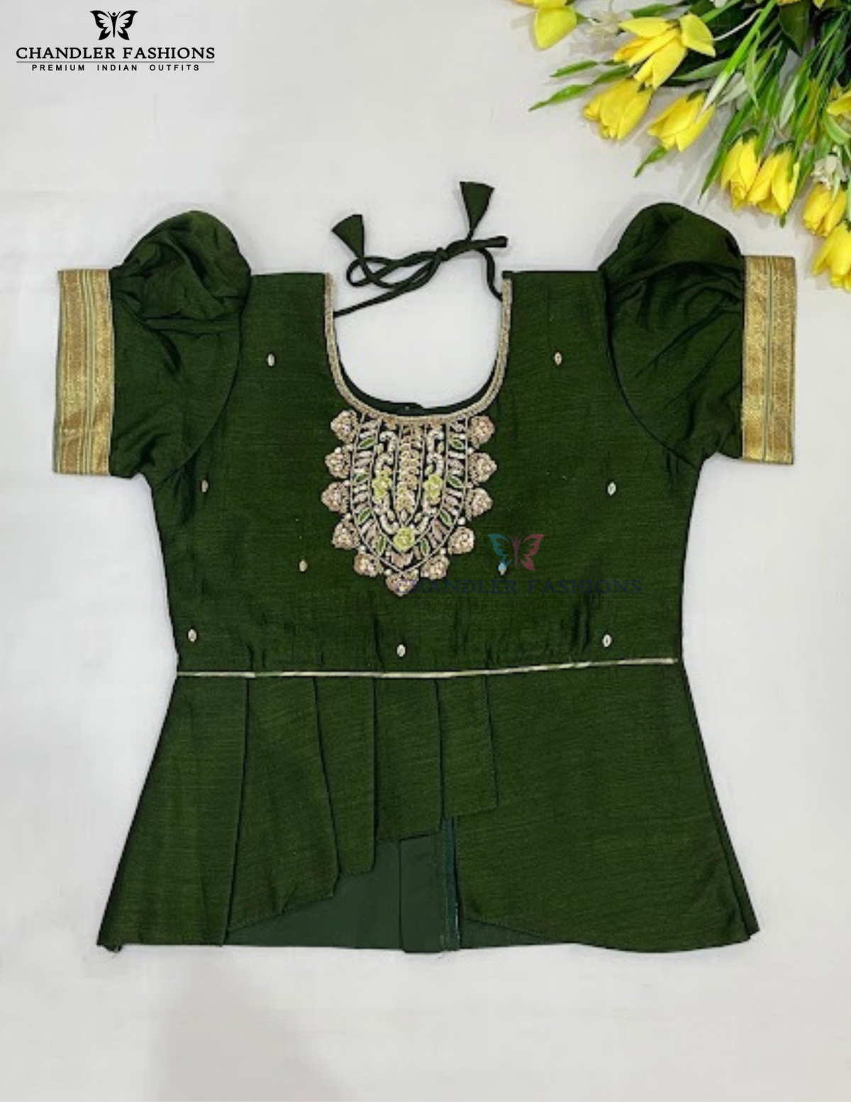 Green Color Georgette Choli Set In Tempe