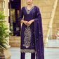 Gorgeous Purple Color Rayon With Hand Embroidery Work Salwar Suits With Dupatta