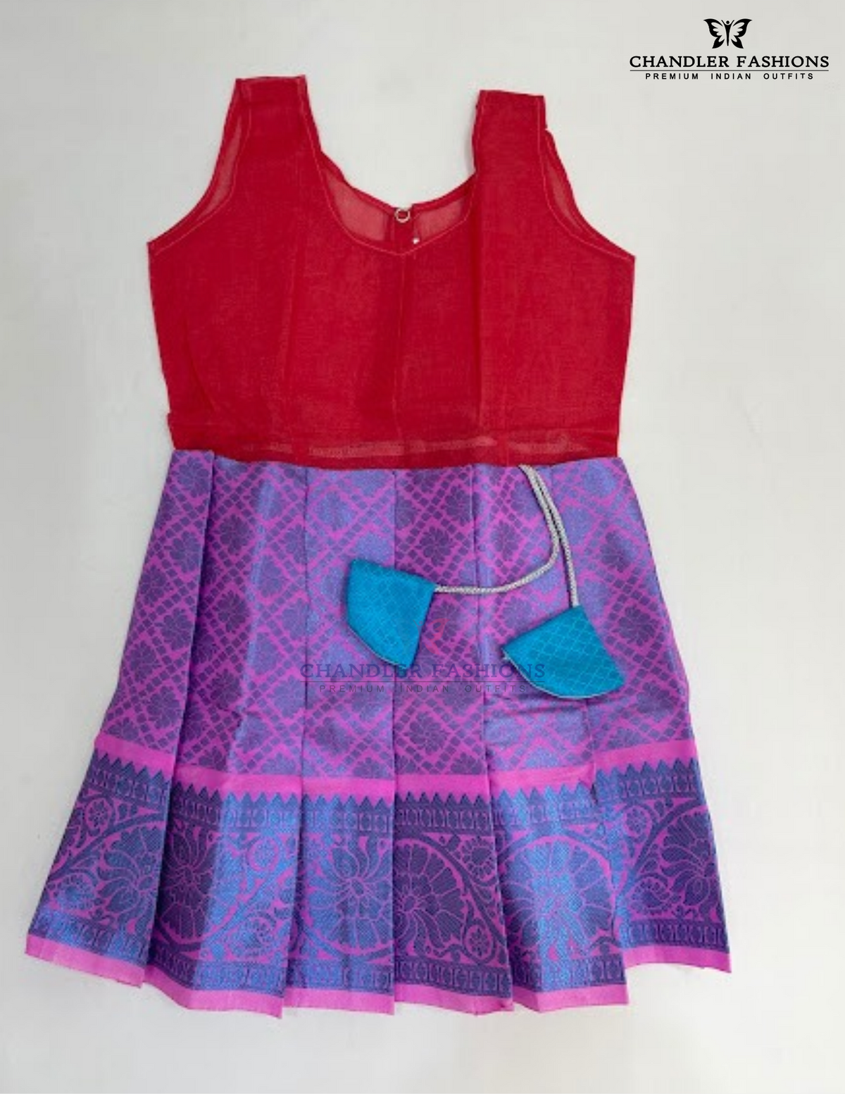 Sky Blue And Pink Color Art Silk With Langa Set In Surprise