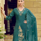 Teal Green Color Embroidery Work Salwar Suits Near Me