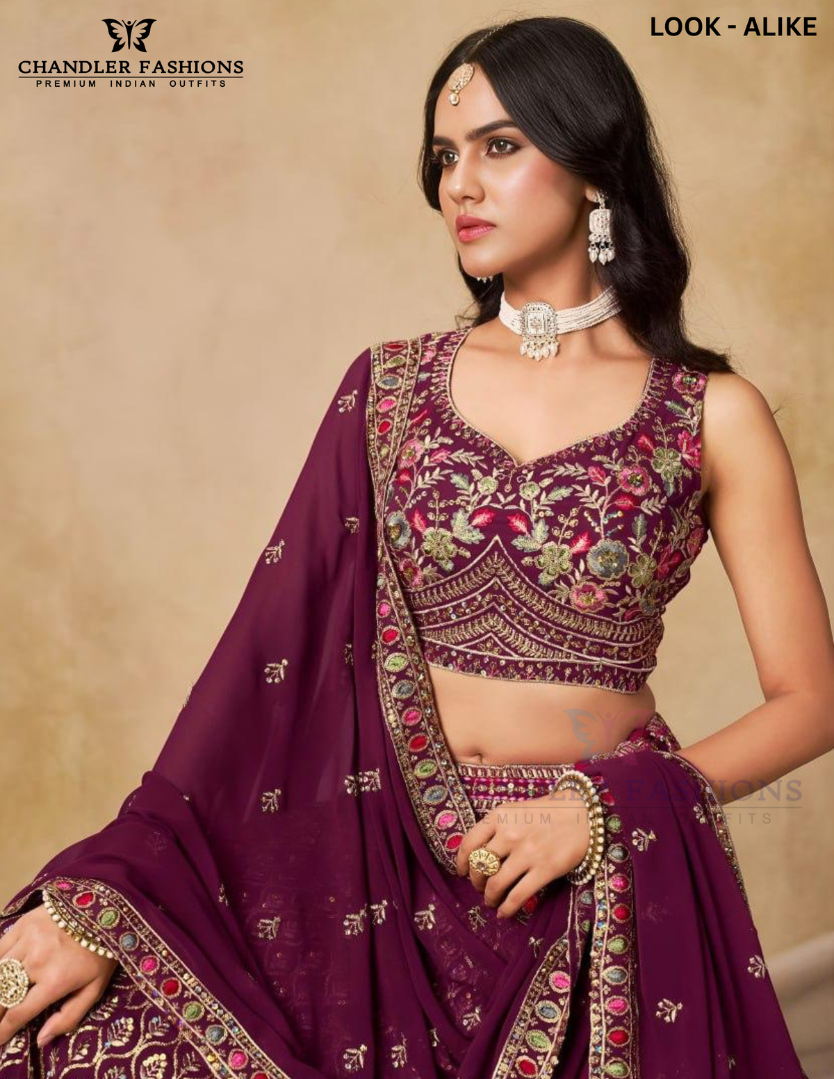 Wine Color Georgette With Sequins And Zari Embroidery Work Bridal Lehenga Choli Near Me