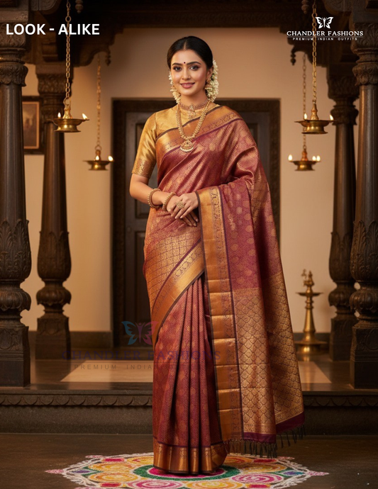 Graceful Purple Color Art Silk Saree With Gray Color Border On Fully Zari Work For Women