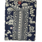 Attractive Navy Blue Color Raw Silk With Embroidery Work Kurta Suits For Men
